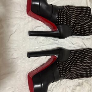 Christian Louboutin Marisa Studded Platform Biker Boots